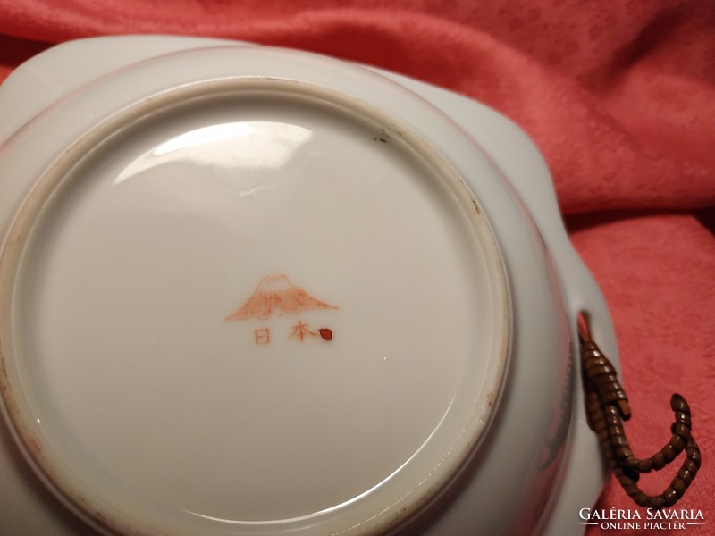 Antique Japanese porcelain bowl with ring holder