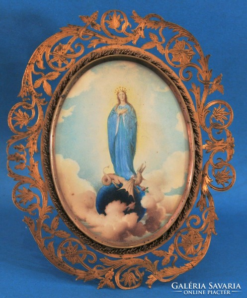 Immaculata Mária, A szent szűz portréja, gyönyörű keretben