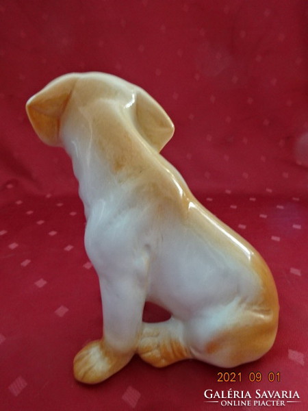 Russian porcelain figurine, bun-colored dog, height 15 cm, length 14 cm. He has!