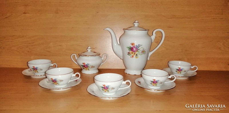 Jelzett Csehszlovák porcelán kávés készlet 5 személyes (F-1)