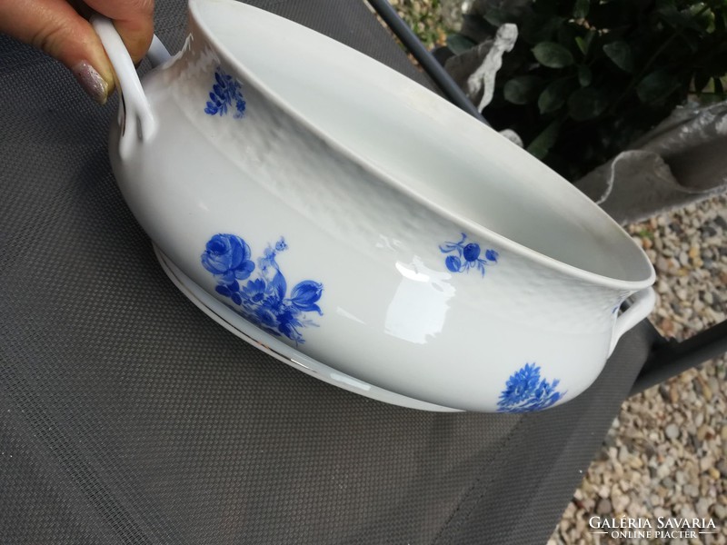 Meissen large blue floral 2.5 liter bowl