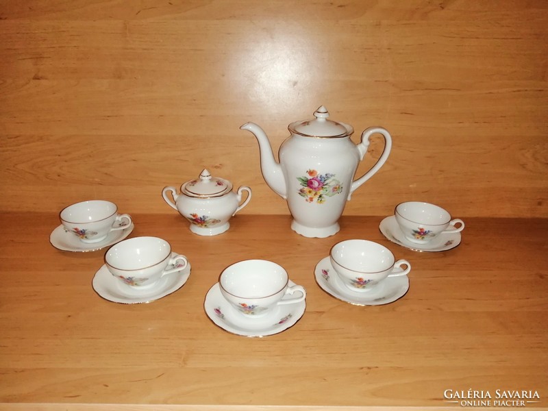 Marked Czechoslovak porcelain coffee set for 5 people (f-1)