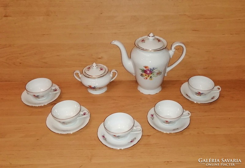Jelzett Csehszlovák porcelán kávés készlet 5 személyes (F-1)