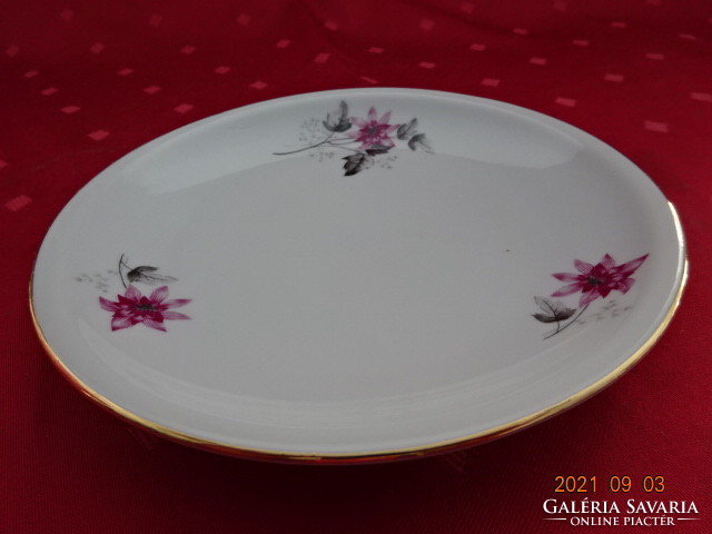 Lowland porcelain six-piece small plate with cyclamen flower, diameter 16.5 cm. He has!