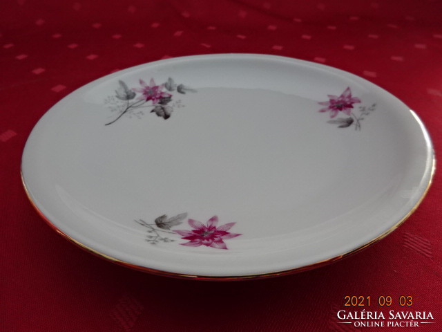 Lowland porcelain six-piece small plate with cyclamen flower, diameter 16.5 cm. He has!