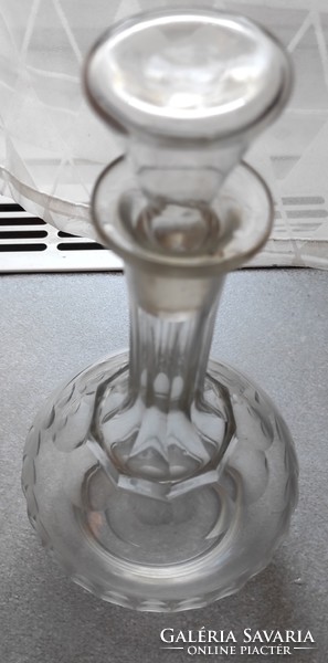 Biedermeier hàntolt üveg dugós likörös, snapsz,stb..