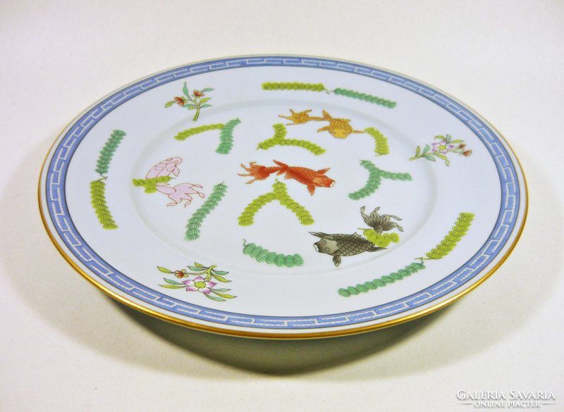 Herendi, poissons (p) 25.5 Cm hand-painted porcelain plate, flawless! (P130)