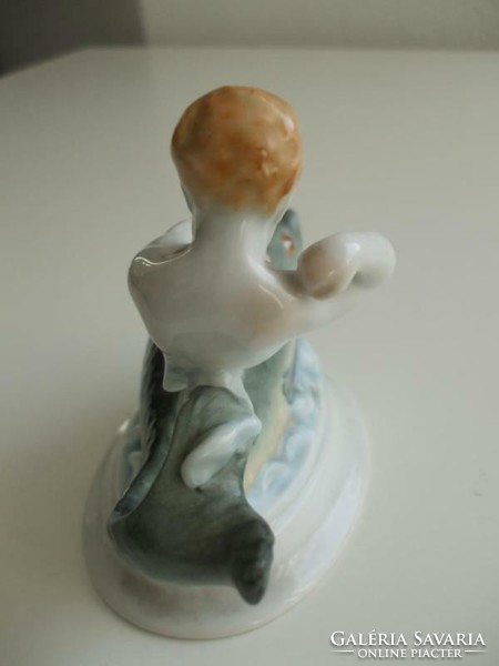 Herend, halon riding putto little boy, hand-painted porcelain figurine, flawless! (P075)