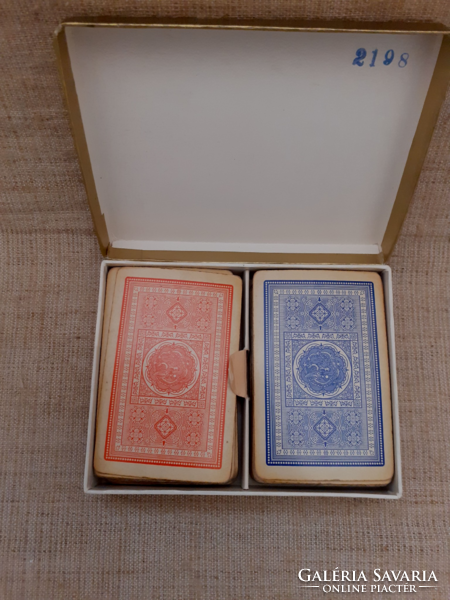 2-Deck antique marked rummy card in paper box