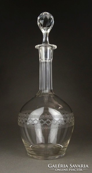 1F969 Régi maratott francia dugós italos üveg kínáló 32 cm