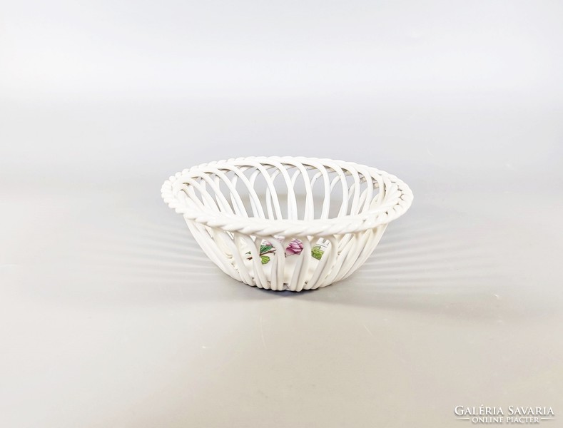 Herend, small basket with Victoria pattern, 10 cm., Perfect! (J127)