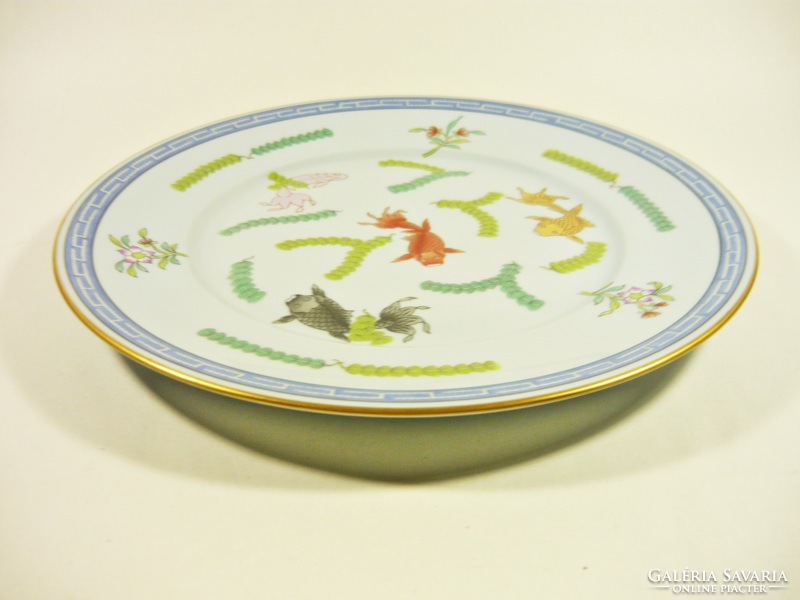 Herendi, poissons (p) 25.5 Cm hand-painted porcelain plate, flawless! (P130)