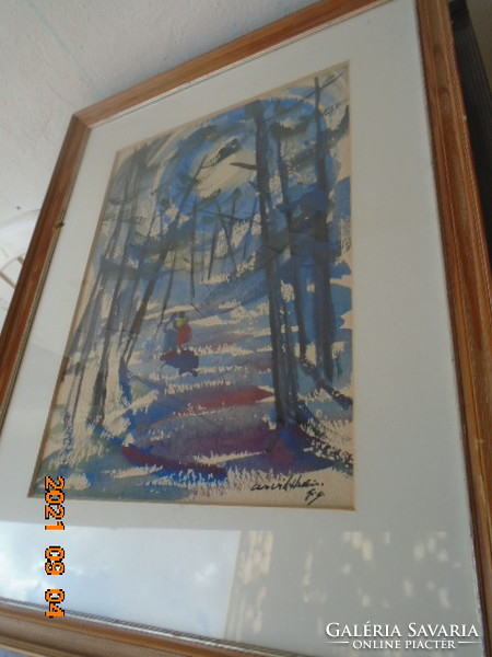 Hires Francia festőművész egy gyönyörű alkotása(séta az erdőben) remekmű  1944 böl