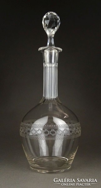 1F969 old etched French stopper drink bottle offering 32 cm