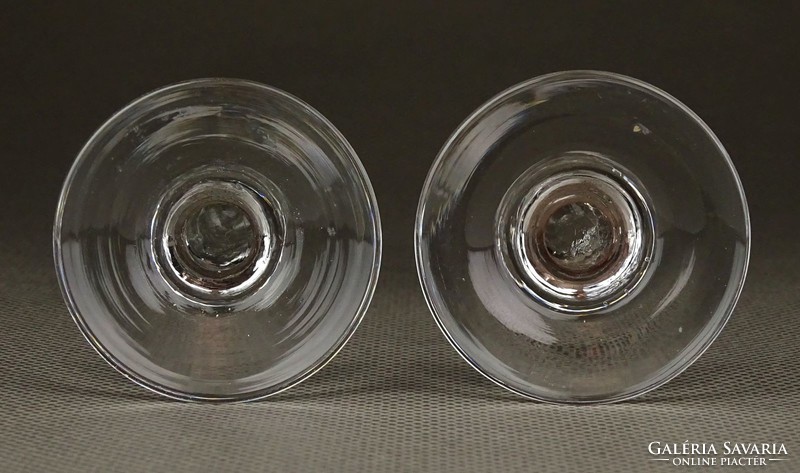 1F966 pair of old stem polished stampedlis glasses