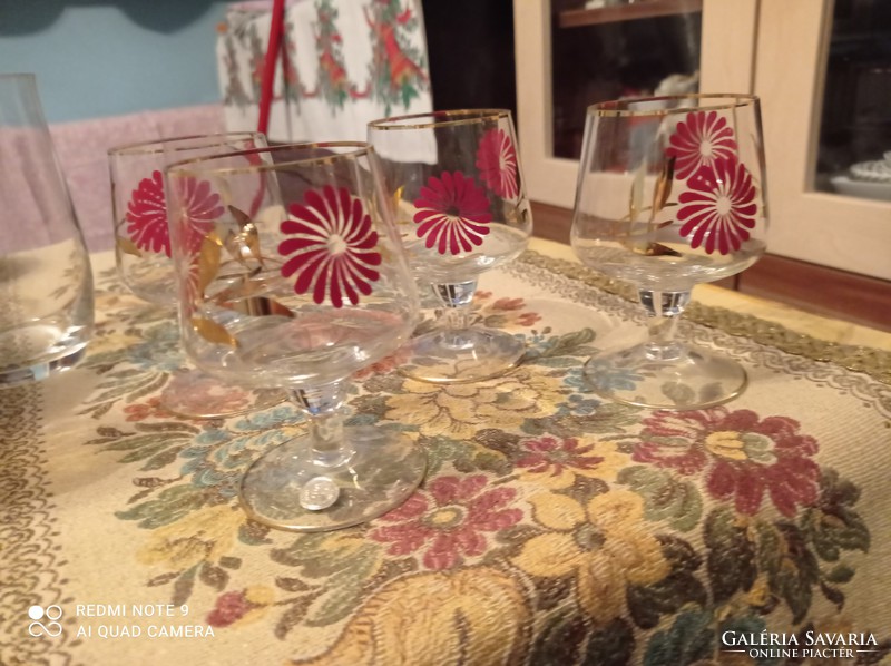 Hand painted drink set with gift short drink glasses