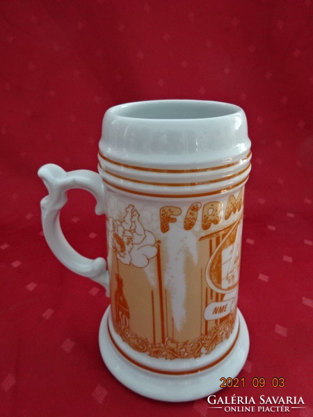 Hollóház porcelain beer mug, half liter. Nme 1988 with the inscription. He has!