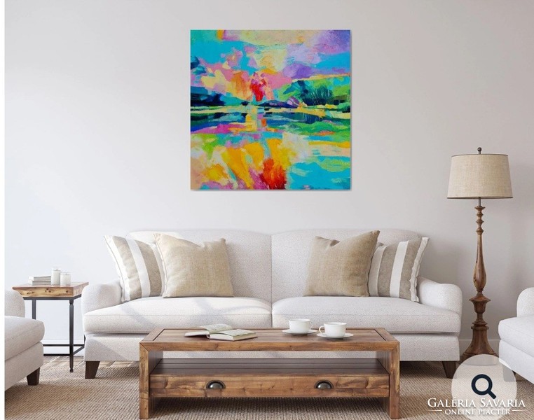 Vattacukor, tájkép Simon Tündétől (100x100cm)