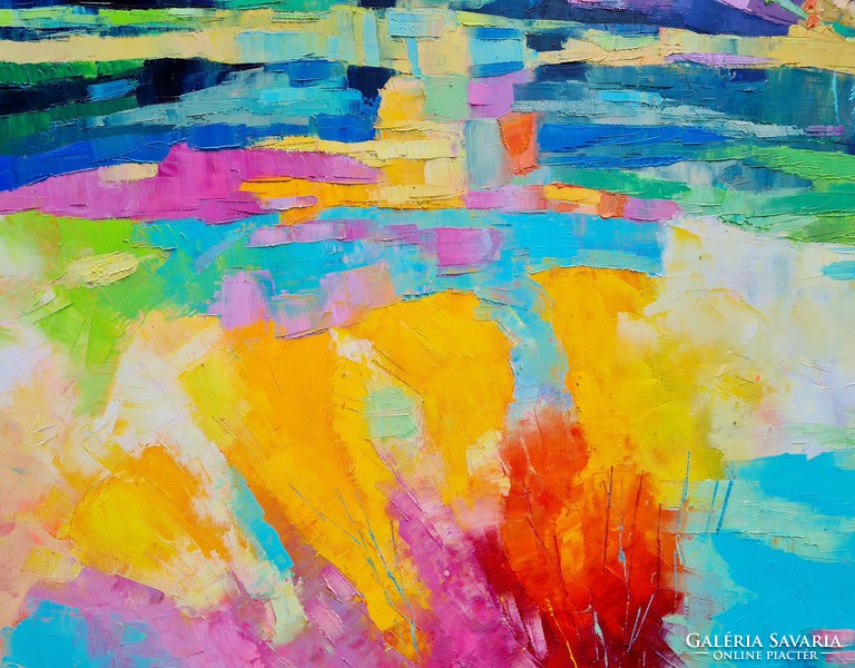 Vattacukor, tájkép Simon Tündétől (100x100cm)