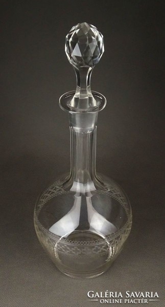 1F969 Régi maratott francia dugós italos üveg kínáló 32 cm
