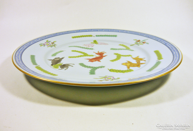 Herendi, poissons (p) 25.5 Cm hand-painted porcelain plate, flawless! (P130)