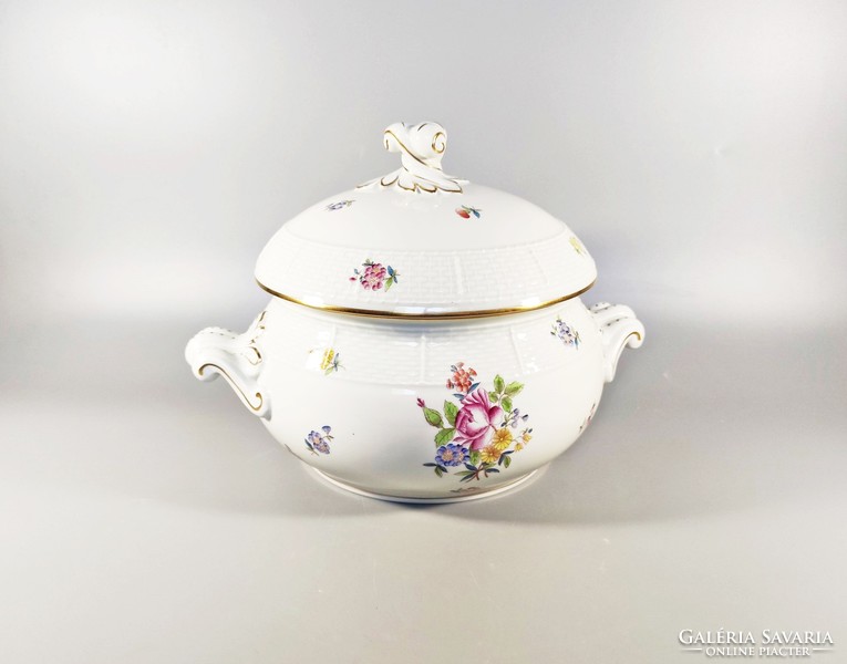 Herend, petite bouquet de rose (pbr) soup bowl, 25 cm., 1955! (J153)