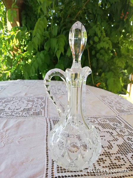 Beautiful crystal glass liqueur decanter