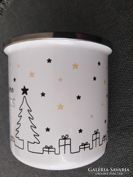 Christmas tin mug / emaille