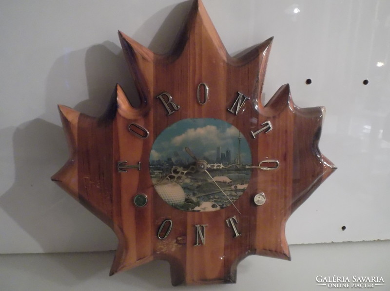 Watch - wood - Toronto - large - hand made - retro - 36 x 35 x 3 cm - perfect operation