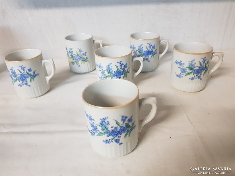 Old zsolnay forget-me-not patterned mugs