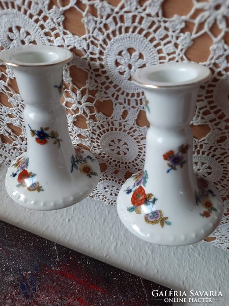 Altwien porcelain candle holders