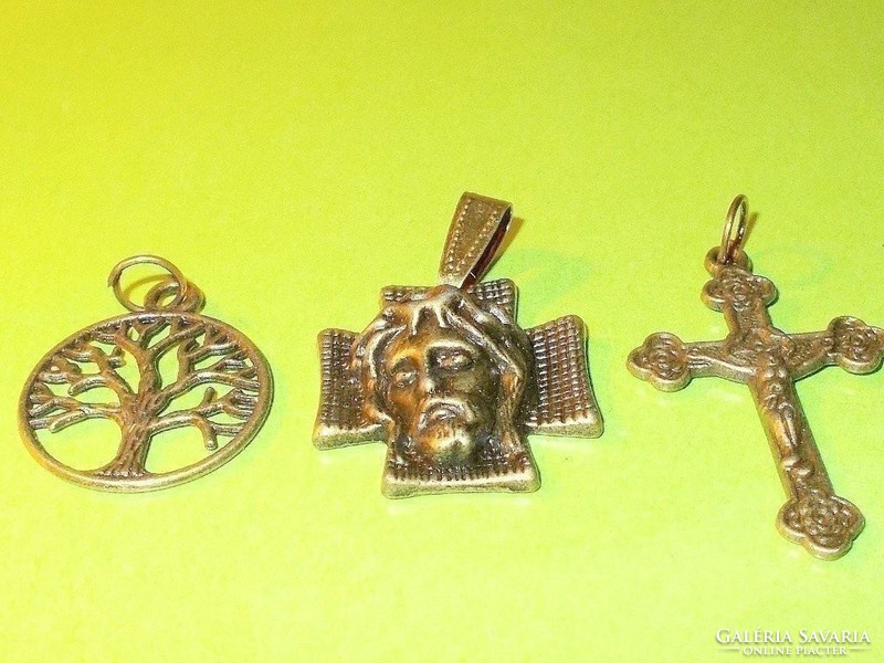 Religious Jesus - cross - tree of life pendant pack of 3 pieces