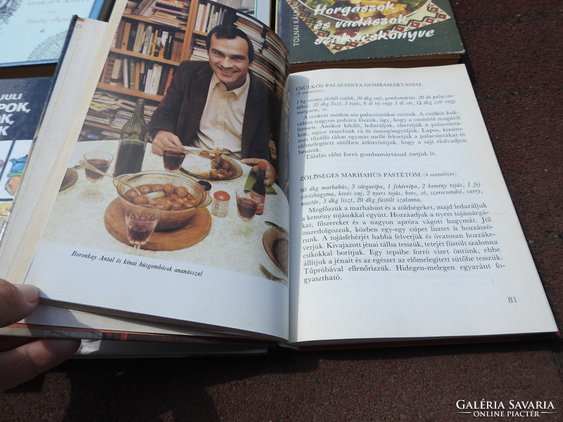 Diétáskönyvek  - Horgászok szakácskönyve -Juli szakácskönyv suli - Házi czukrászda - Szárnyasparádé