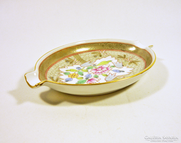 Herend, masterpiece cubash (cu) 13.4 Cm hand-painted porcelain ashtray, flawless! (P050)