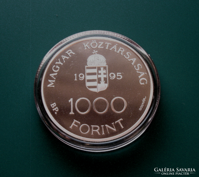 1995 – ECU III. - Parlament – ezüst  1000 forint PP - kapszulában