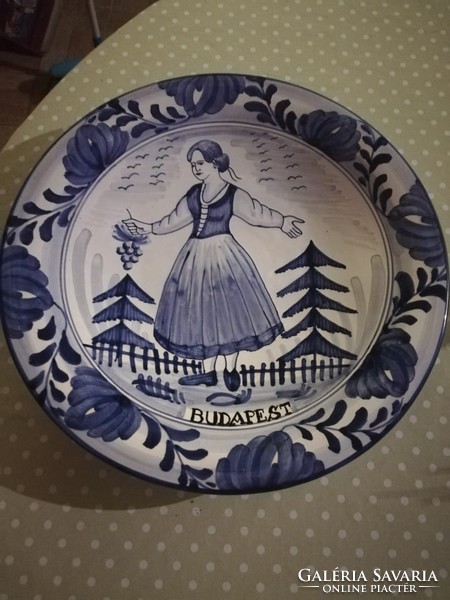 Budapest ceramic wall plate marked