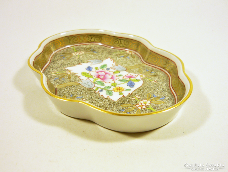 Herend, cubash (cu) 13.6 Cm hand-painted porcelain ashtray, flawless! (P090)