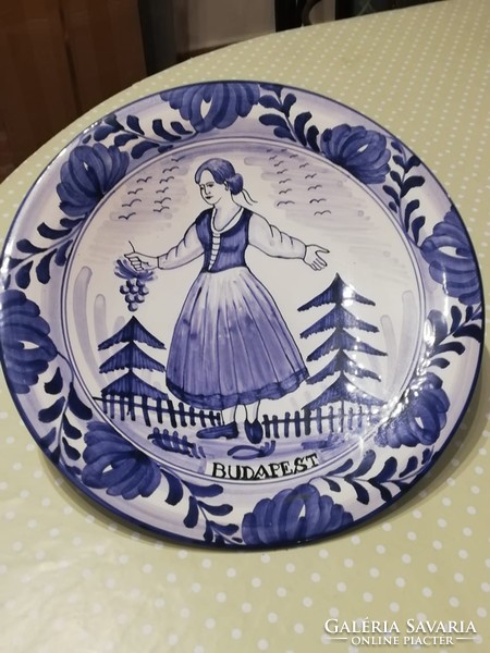 Budapest ceramic wall plate marked