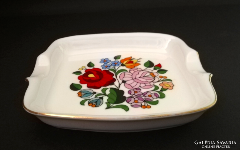 Discounted! Hand-painted Kalocsa porcelain bowl, ashtray