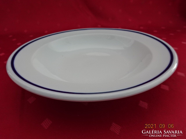 Great Plain porcelain blue striped deep plate, diameter 22 cm. He has!