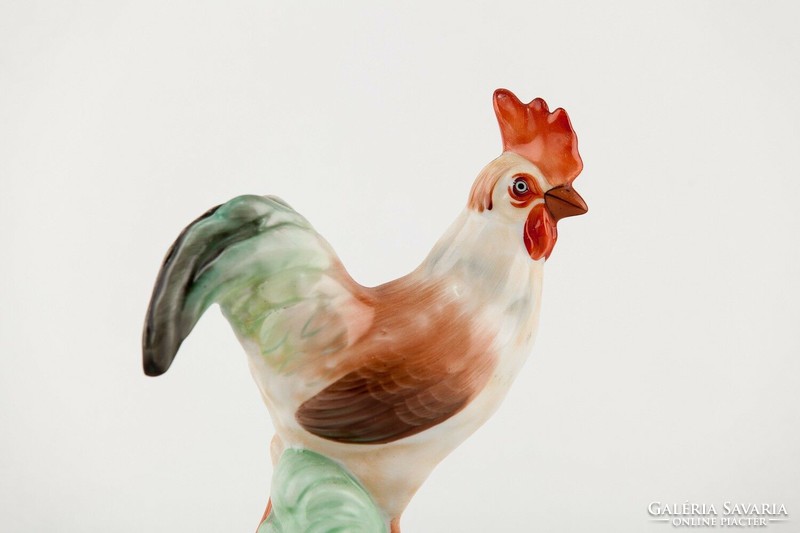 Herend, rooster bird 15 cm hand-painted porcelain figurine, flawless! (P144)