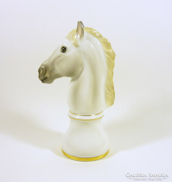 Herend, hussar (light) 17 cm hand-painted porcelain chess piece, flawless! (P112)