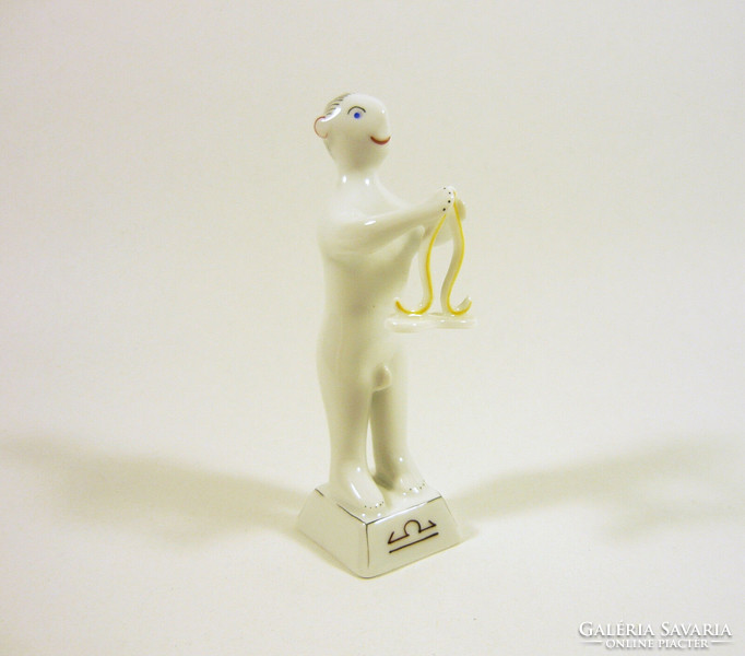 Herend, art deco scale zodiac hand painted porcelain figurine, flawless! (P103)