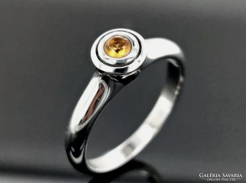 Special citrine gemstone ring, size 56 925 silver new