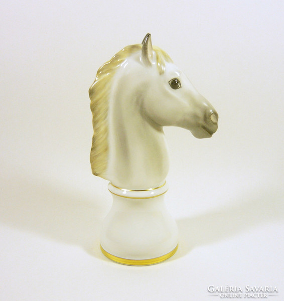 Herend, hussar (light) 17 cm hand-painted porcelain chess piece, flawless! (P112)