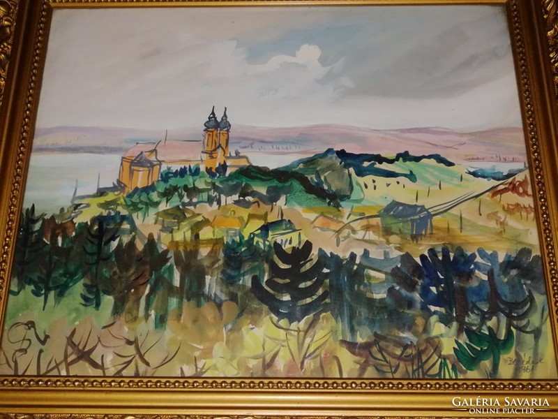 At the eloquent age: a view of Tihany with a guarantee of an original gallery painting