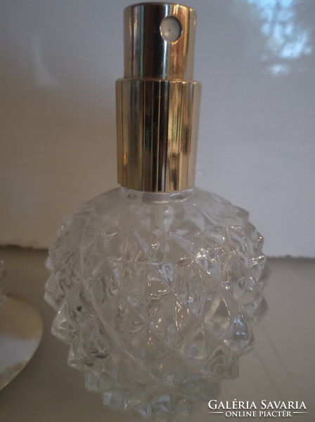 Perfume diffuser + candle holder - silver-plated - crystal - 10 x 6 cm - 6 x 6 cm - thick - flawless