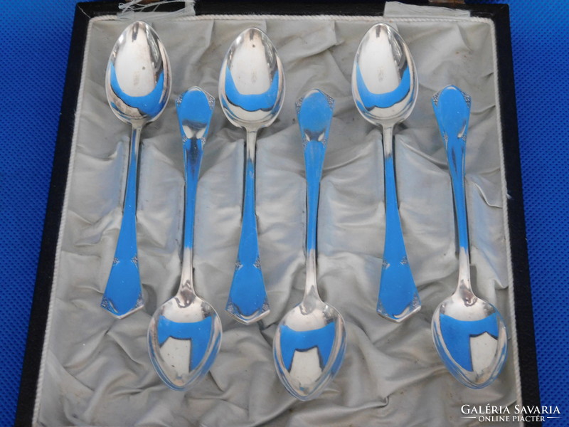 Silver artdeco 6s tea spoon set 142g 14cm