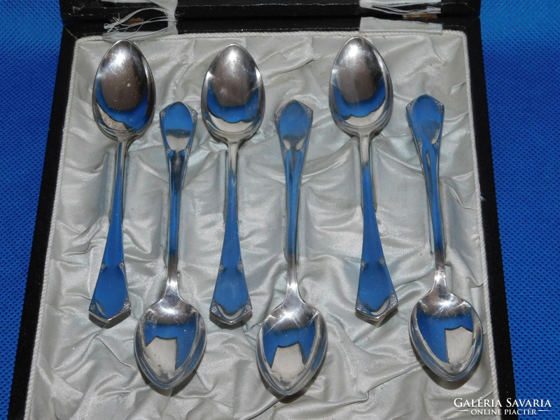 Silver artdeco 6s tea spoon set 142g 14cm
