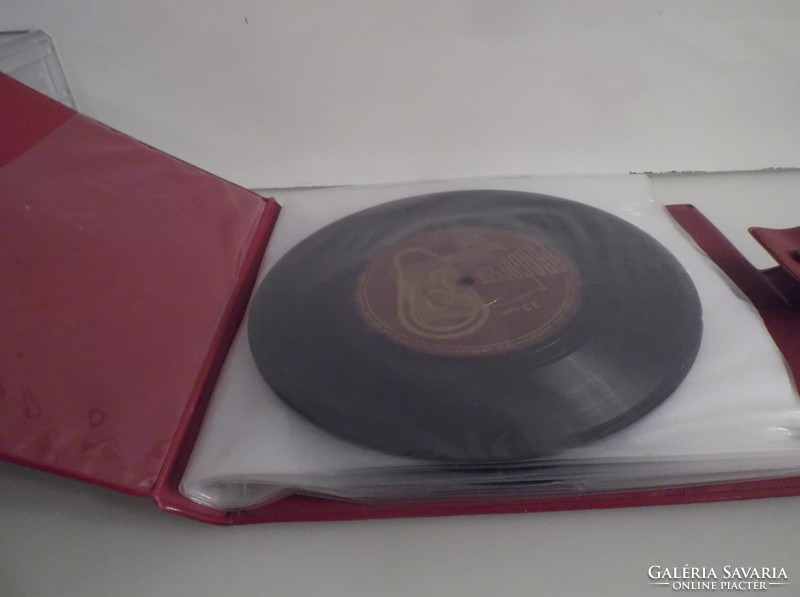 Record - 12 pieces - vinyl record - English - German - with instructor - holder - new condition